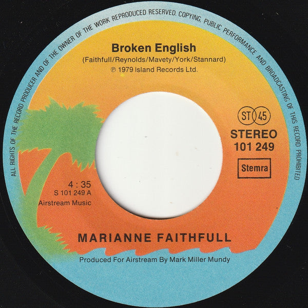 Marianne Faithfull : Broken English (7", Single)