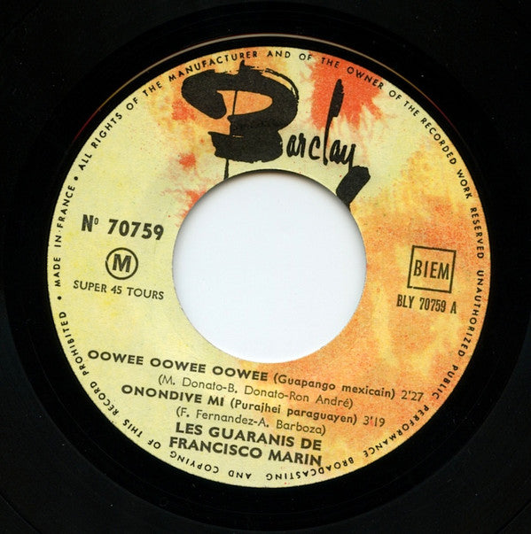 Les Guaranis : Oowee Oowee Oowee (7", EP, Mono)