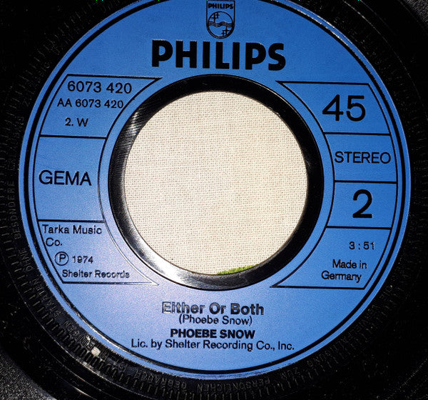 Phoebe Snow : Poetry Man (7", Single)