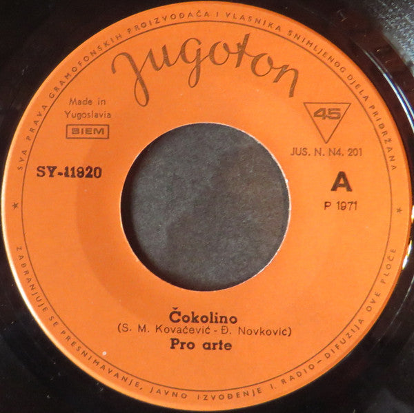 Pro Arte (2) : Čokolino (7", Single, Mono, RE)