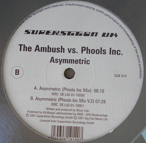 The Ambush vs. Phools Inc : Asymmetric (12")