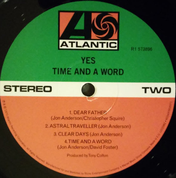 Yes : Time And A Word (LP, Album, RSD, Ltd, RE)