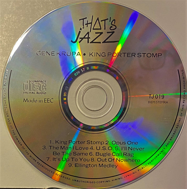 Gene Krupa : King Porter Stomp (CD, Comp)