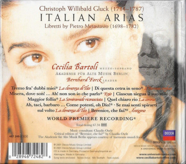 Cecilia Bartoli, Christoph Willibald Gluck : Italian Arias (CD, Album)