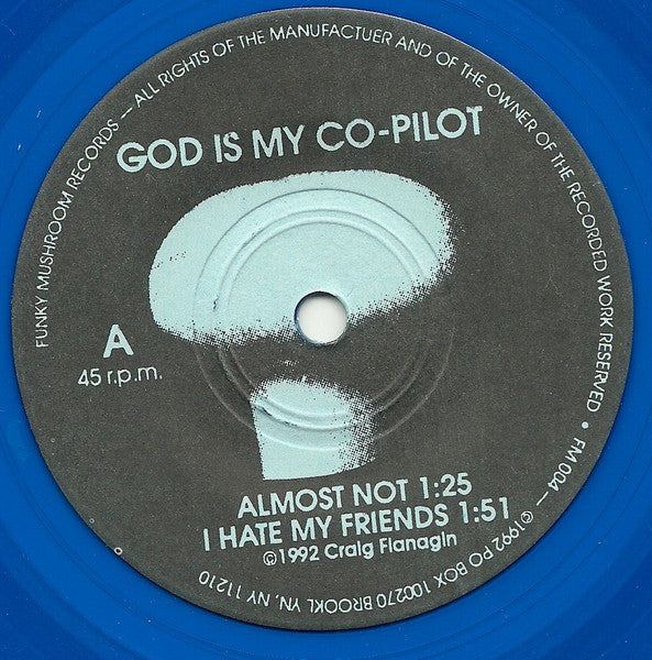 God Is My Co-Pilot : On A Wing & A Prayer (7", Blu)