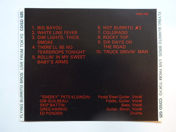 The Flying Burrito Bros : Live From Tokyo (CD, Album)