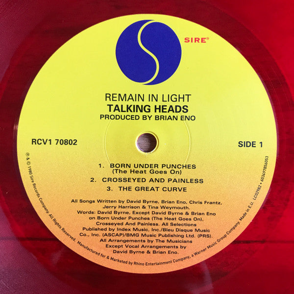 Talking Heads : Remain In Light (LP, Album, RSD, Ltd, RE, RP, Red)