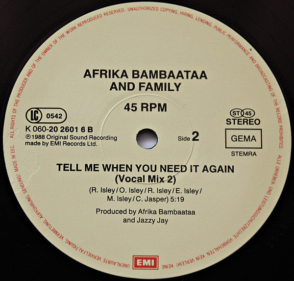 Afrika Bambaataa & Family Featuring Slug-Go : Sho Nuff Funky (Funking All Night Mix) (12")