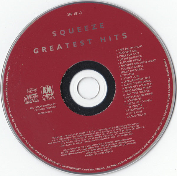 Squeeze (2) : Greatest Hits (CD, Comp)