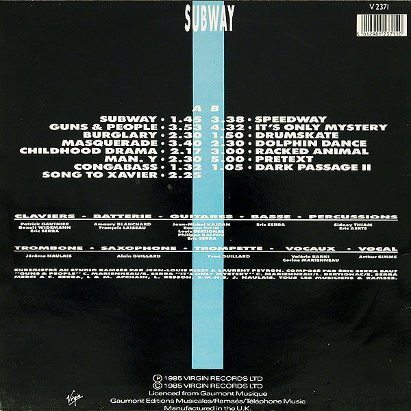 Eric Serra : Subway (LP, Album)