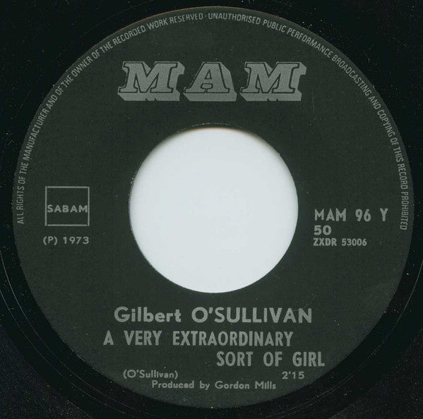 Gilbert O'Sullivan : Get Down (7", Single)