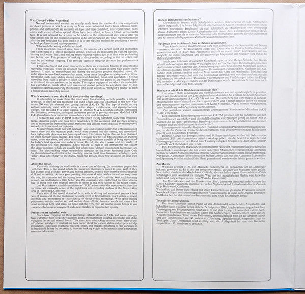 Joe Marcinkiewicz And Blu (9) : Jam Session (12", Album, Dir)