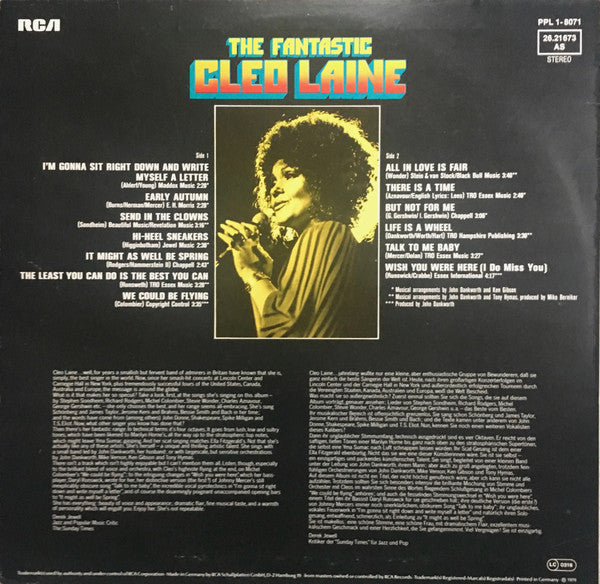 Cleo Laine : The Fantastic Cleo Laine (LP, Comp, RE)