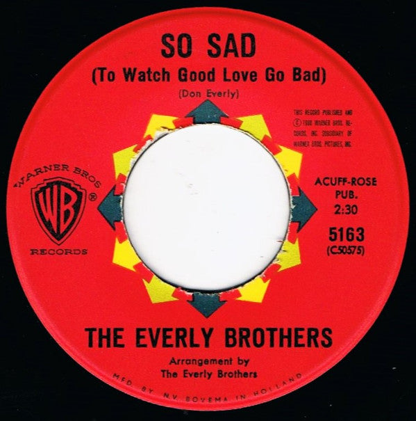 Everly Brothers : So Sad / Lucille (7", Single)