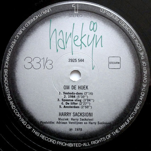 Harry Sacksioni : Om De Hoek (LP, Album)