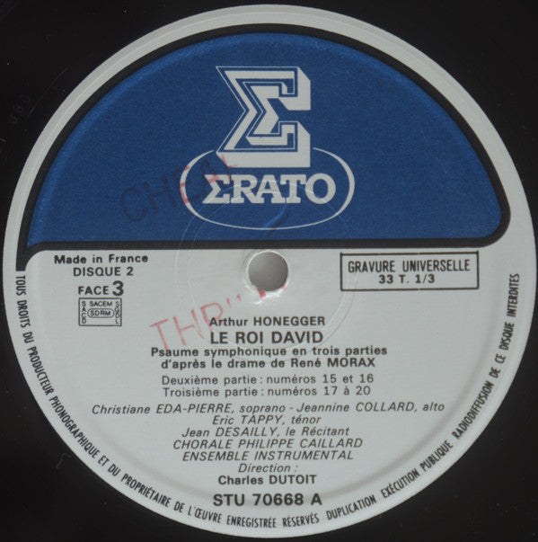 Arthur Honegger - Charles Dutoit : Le Roi David (Version Originale) (2xLP + Box)