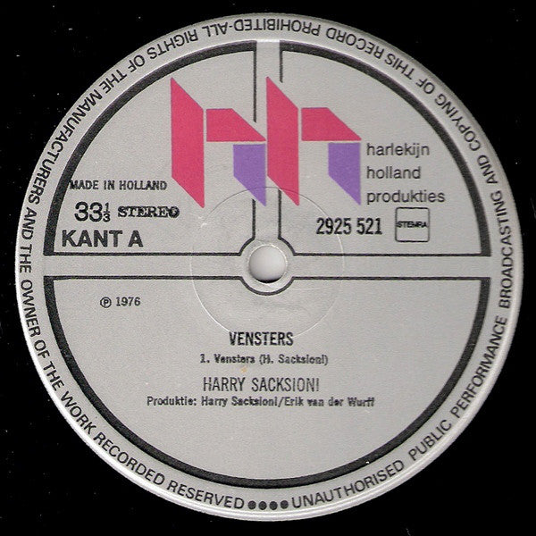 Harry Sacksioni : Vensters (LP, Album)
