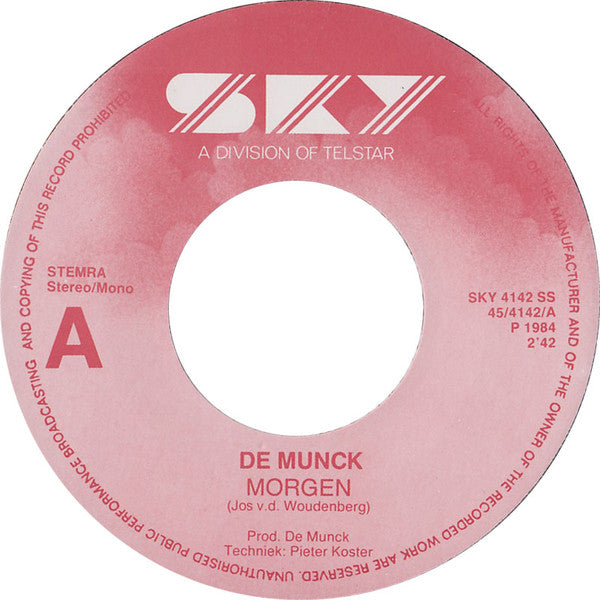 De Munck : Morgen (7", Single)