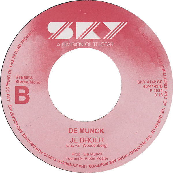 De Munck : Morgen (7", Single)