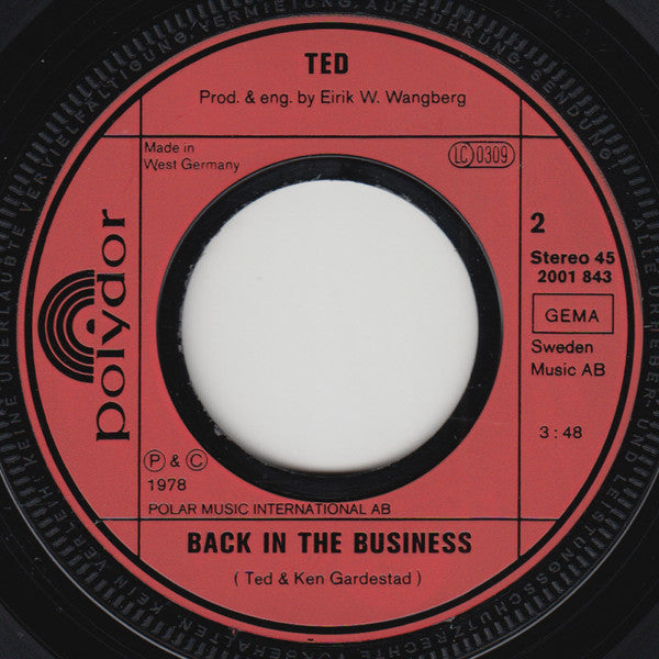 Ted* : Take Me Back To Hollywood (7")
