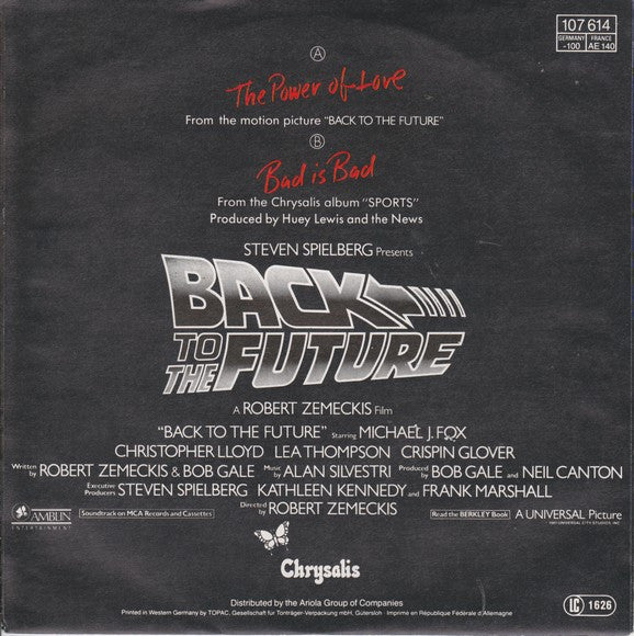 Huey Lewis And The News* : The Power Of Love (Remix) (7", Single)