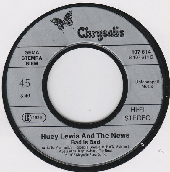 Huey Lewis And The News* : The Power Of Love (Remix) (7", Single)