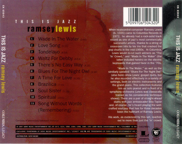 Ramsey Lewis : This Is Jazz (CD, Comp)