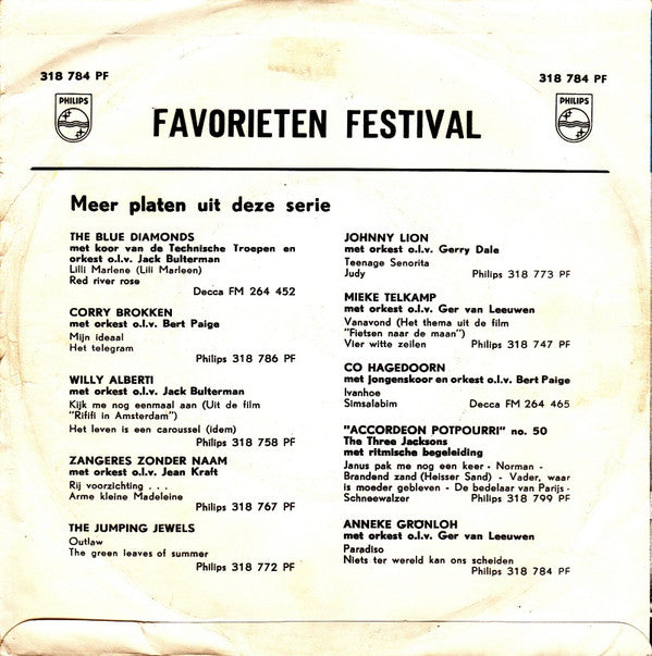 Anneke Grönloh : Paradiso / Niets Ter Wereld Kan Ons Scheiden (7", Single, Mono, 3-P)