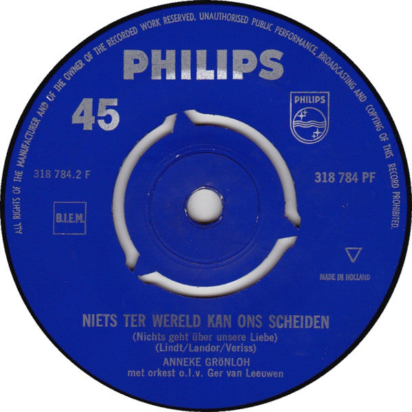 Anneke Grönloh : Paradiso / Niets Ter Wereld Kan Ons Scheiden (7", Single, Mono, 3-P)