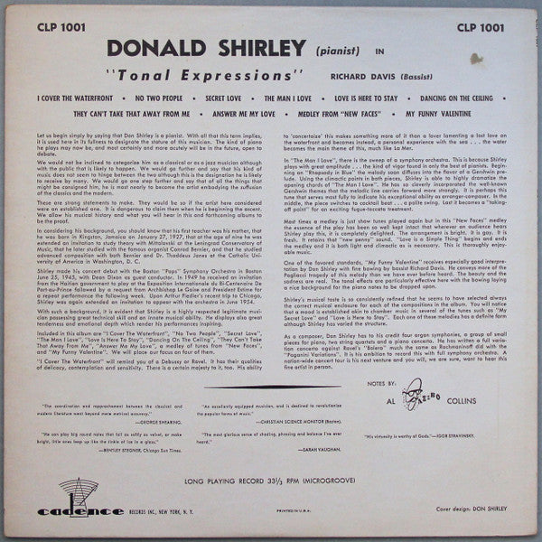 Don Shirley : Tonal Expressions (LP, Album, Mono, Roc)