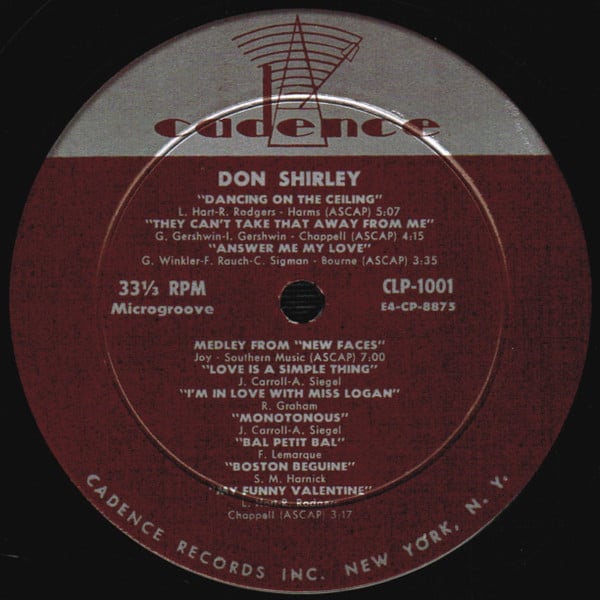 Don Shirley : Tonal Expressions (LP, Album, Mono, Roc)