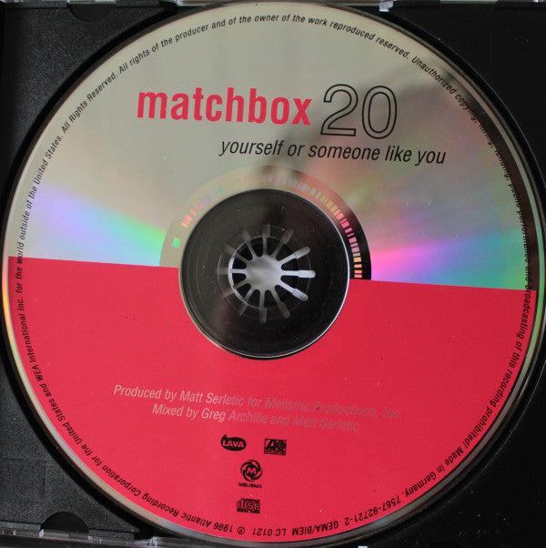 Matchbox Twenty : Yourself Or Someone Like You (CD, Album, RP)