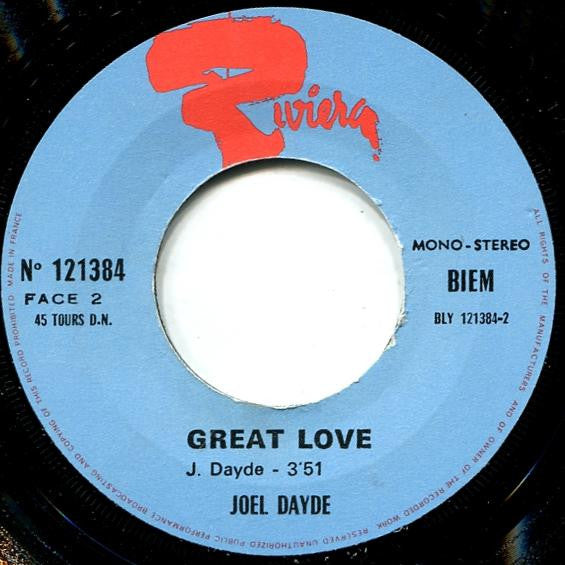 Joël Daydé : Mamy Blue (7", Single, Blu)