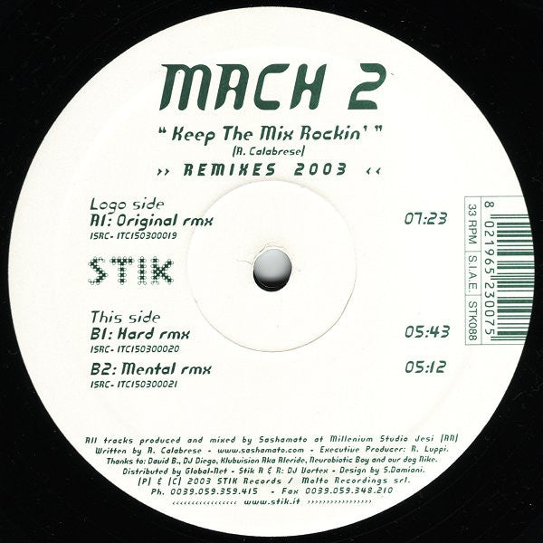 Mach 2 : Keep The Mix Rockin' (Remixes 2003) (12")