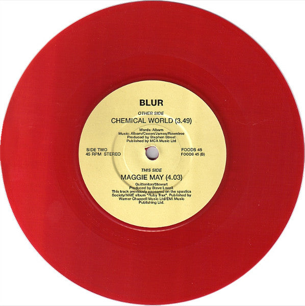 Blur : Chemical World (7", Single, Red)