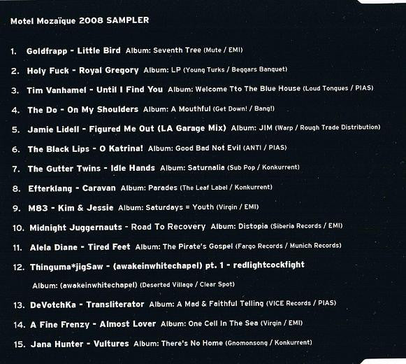 Various : Motel Mozaïque 2008 Sampler (CD, Comp, Smplr)