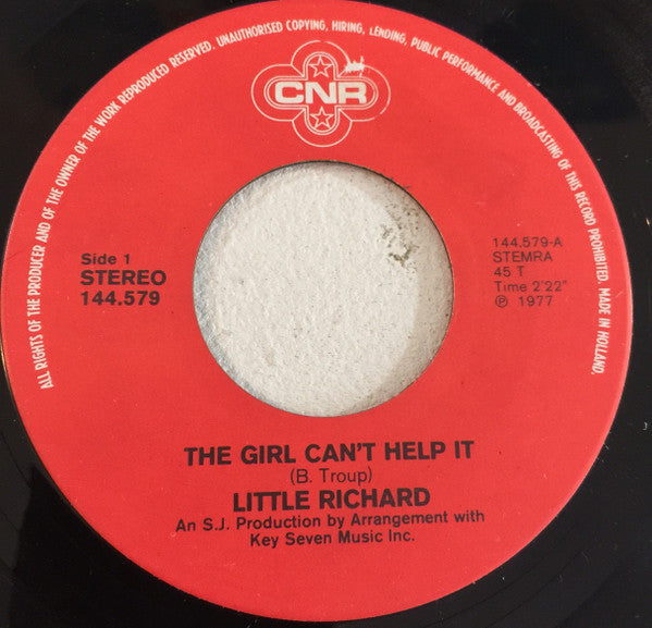 Little Richard : The Girl Can't Help It / Good Golly Miss Molly / Rip It Up (7", EP)