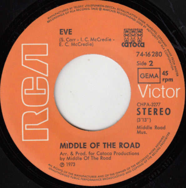 Middle Of The Road : Yellow Boomerang (7", Single)