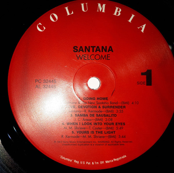 Santana : Welcome (LP, Album, RE)