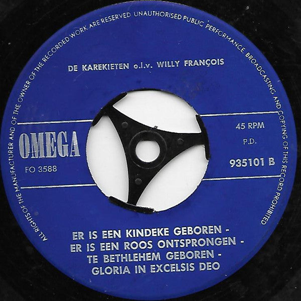 Kinderkoor De Karekieten o.l.v. Willy François : Kerstliederenpotpourri (7", Single)