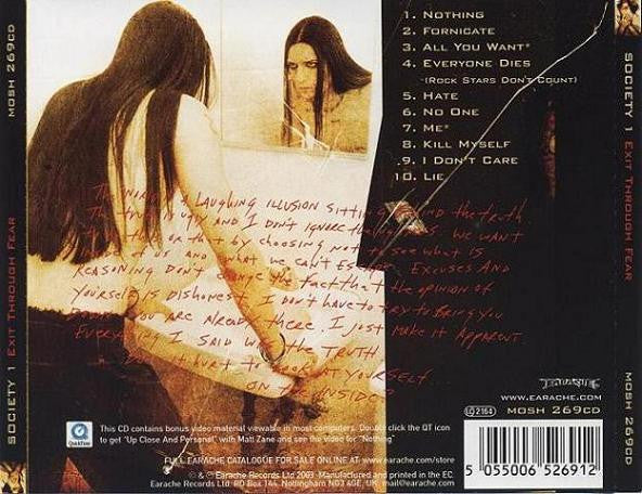 Society 1 : Exit Through Fear (CD, Album, Enh)
