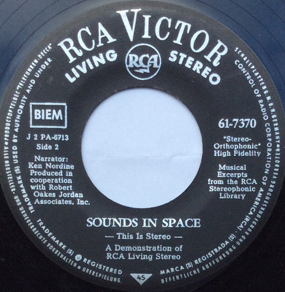 No Artist : Sounds In Space (7", Single)