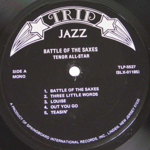 Various : Battle Of The Saxes Tenor All Stars 1945 (LP, Comp, Mono, RE)