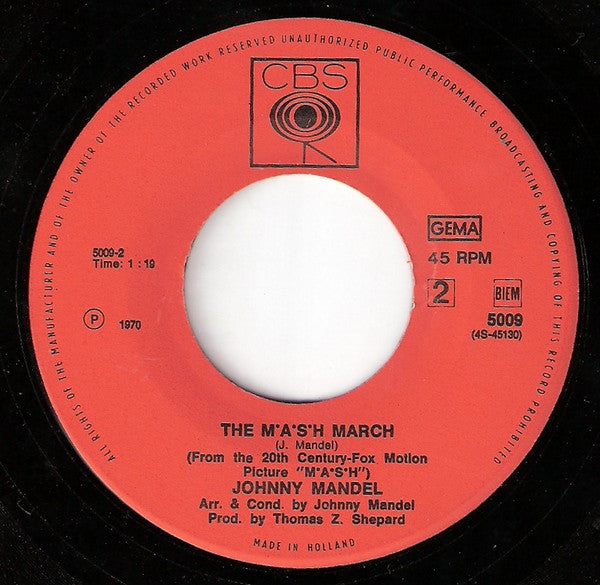 The Mash : Suicide Is Painless (7", Single)