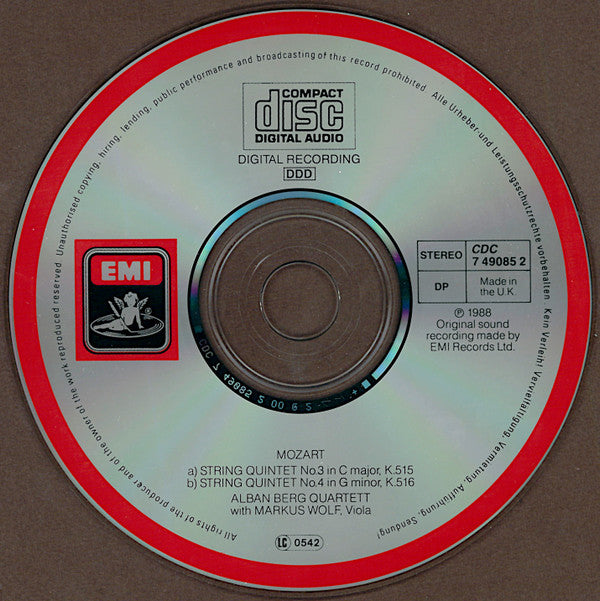 Wolfgang Amadeus Mozart - Alban Berg Quartett, Markus Wolf (2) : Streichquintette / String Quintets (CD)