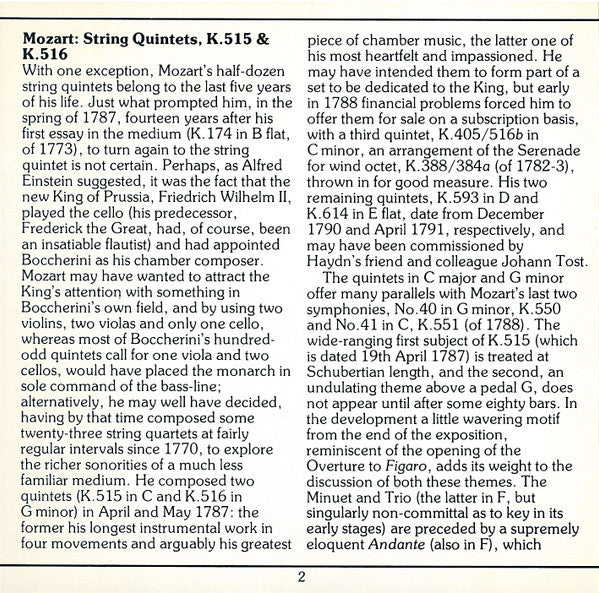 Wolfgang Amadeus Mozart - Alban Berg Quartett, Markus Wolf (2) : Streichquintette / String Quintets (CD)