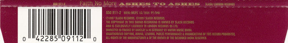 Faith No More : Ashes To Ashes (CD, Single, J-c)