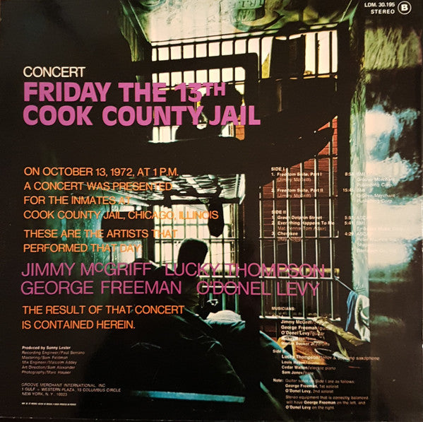 Jimmy McGriff : Friday The 13th. Cook County Jail. (LP, Album)