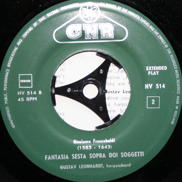 Girolamo Frescobaldi, Gustav Leonhardt : Music For Harpsichord (7", EP)