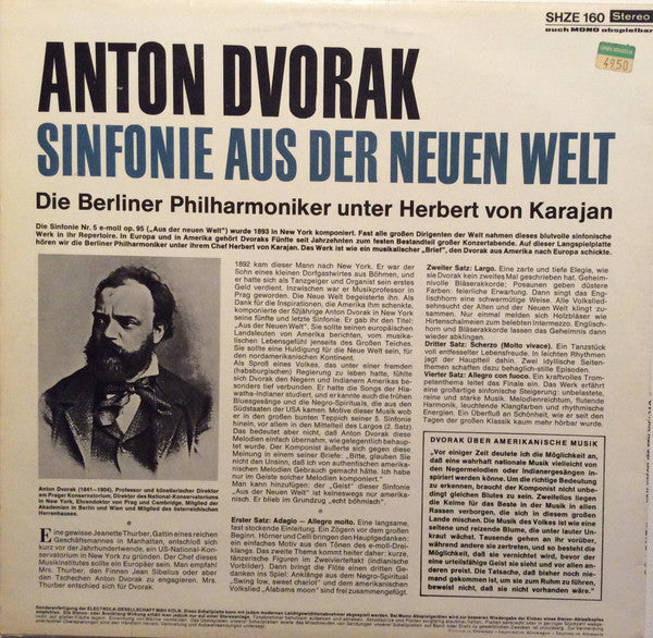Antonín Dvořák, Berliner Philharmoniker, Herbert von Karajan : Sinfonie Aus Der Neuen Welt (LP, Album)